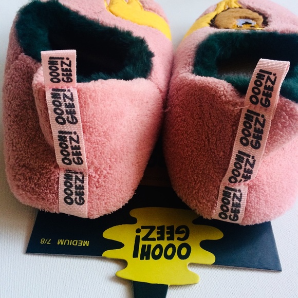 Pink Fuzzy Oooh Jeez! Lion Leo Slippers - Picture 8 of 10